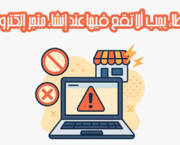أخطاء خطيرة يجب ألا تقع فيها عند إنشاء متجر إلكتروني